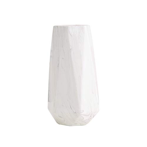 HCHLQLZ 25cm Weiß Marmor Vase Keramik Vasen Blumenvase Deko Dekoration von HCHLQLZ