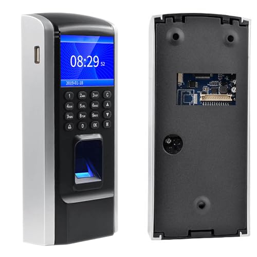 HDWR CTR12 Zeiterfassungsgerät, Fortschrittliches Biometrisches Fingerabdruck-, Passwort- & 125kHz RFID-Kartensystem, Zugangskontrolle von HDWR