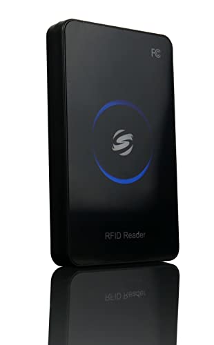 RFID Lesegerät, kontaktloser Kartenleser und Kartenlesegerät, Card Reader mit USB, Beste Schlüsselkarte für Chipkarten, Zugangskontrolle, HD-RD80 HDWR von HDWR