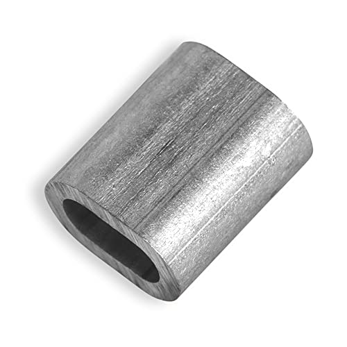 HEAVYTOOL Pressklemmen 2mm Aluminium für Drahtseil 2mm (100 Stück) nach DIN EN 13411-3 (DIN 3093) Presshülsen Alu Klemme Stahlseil Draht Seilverbinder Pressklemme von HEAVYTOOL