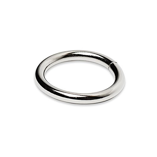HEAVYTOOL Rundringe 80mm x 12mm geschweißt Stahl vernickelt (10 Stück) O Ring Stahlring O Ringe Metallring Rundring von HEAVYTOOL