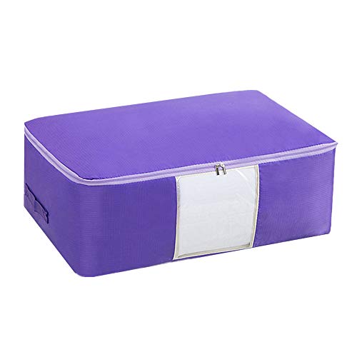 HEELPPO Unterbettkommode Mit Rollen Tasche Wasserdicht Kleider Aufbewahrungsbox Aufbewahrung Bettdecken Aufbewahrungsbox Kleidung Unterbett Aufbewahrung Aufbewahrungstasche Purple,l von HEELPPO