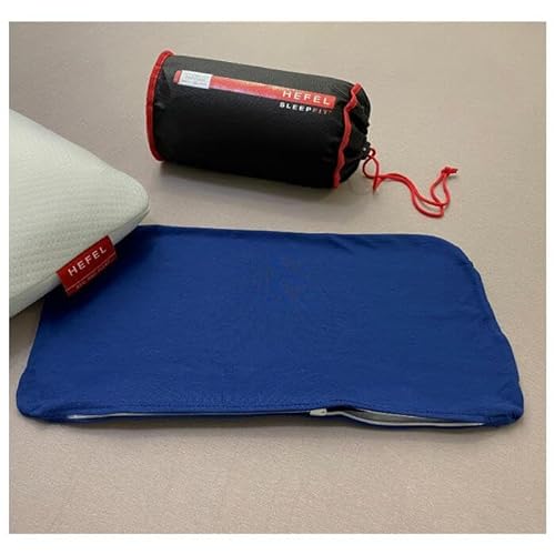 HEFEL Kissenbezug für Sport Reisekissen oder Cool Reisekissen Jerseybezug 100% Baumwolle 25x45 cm Kissen-Bezug (Marineblau) von HEFEL