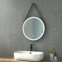 Badspiegel mit Beleuchtung led Badezimmerspiegel Rund Wandspiegel 50cm Kaltweißes Licht - Heilmetz von HEILMETZ