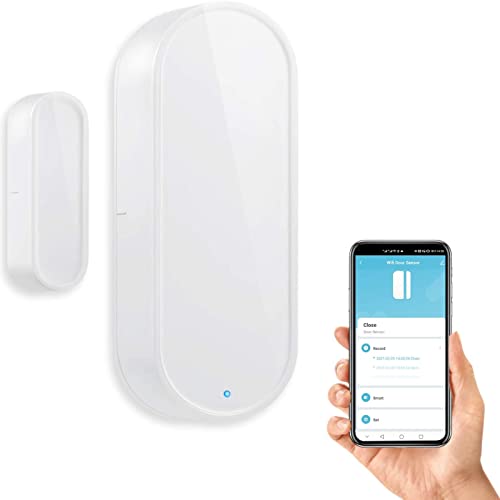 HEIMAN Wi-Fi WLAN-Tür-/Fenster-Sensor, Smarter Kontaktsensor, Türalarm Funk Fenster-Kontaktschalter für Dunstabzugshauben & Einbauschaltermit Push-Benachrichtigung, für Haus/Schuppen/Garage (1er Pack) von HEIMAN