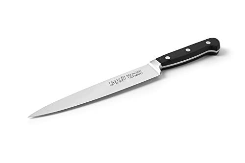 HEISO - Fleischmesser - PREMIUM SERIE - rostfreie 21cm Klinge - Küchenmesser Made in Solingen - Fleisch Messer mit schlanker Klinge - kostenloser Nachschleifservice von HEISO