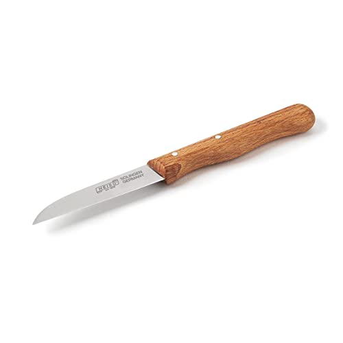 HEISO Gemüsemesser - Scharfes Messer aus nicht rostfreiem Stahl & gerader Klinge - Schälmesser Made in Solingen - Traditionsmesser mit kostenlosem Nachschleifservice von HEISO