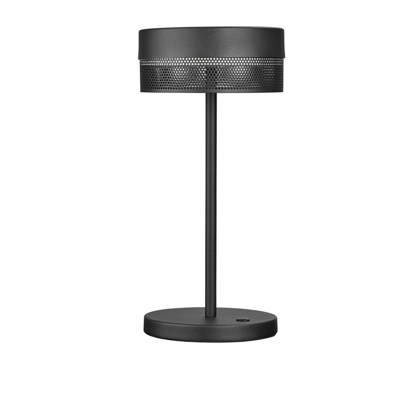 LED-Tischleuchte Mesh Akku, Höhe 30 cm, schwarz von HELL