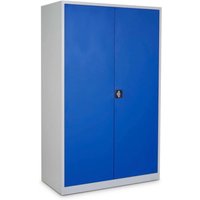 HEMMDAL Flügeltürenschrank HF-ST, 5 OH, HxBxT 1.950 x 920 x 600 mm, pulverbeschichtete Fachböden, lichtgrau/enzianblau von HEMMDAL