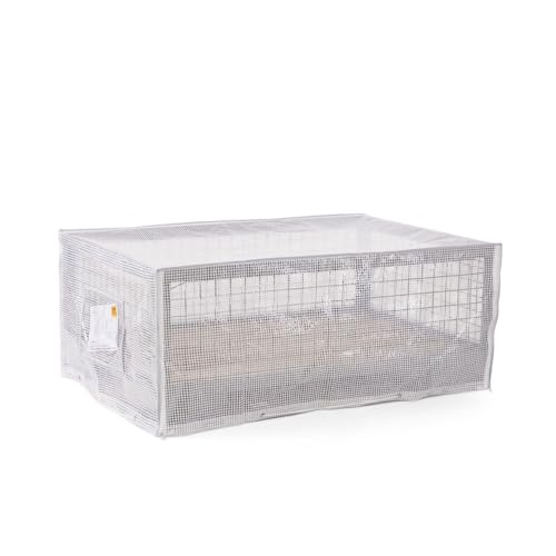 HEMMDAL Gitterbox-Abdeckhaube Mesh | transparent | HxBxT 50 x 125 x 85 cm | 160 g/m² | für alle gängigen Euro-Gitterboxen, Aufsatzrahmen, Palettenstapel | reiß- und wetterfeste Abdeckplane von HEMMDAL