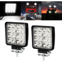 Led Arbeitsscheinwerfer 12V 24V led Scheinwerfer Traktor Arbeitslicht für Offroad. suv. atv Rückfahrscheinwerfer IP67 (48W. 2 Stück) - Hengda von HENGDA