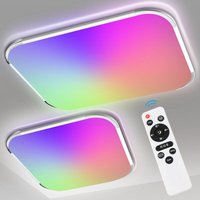 Led Deckenleuchte Deckenlampe Dimmbar 24W Modern Deckenbeleuchtung Led für Schlafzimmer Badezimmer Küche Gang Balkon (rgb 2700K-6500K) - Hengda von HENGDA