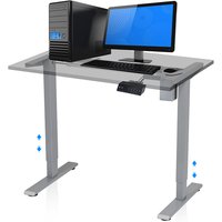 Höhenverstellbarer Schreibtisch Arbeit & Bürotischgestell bis belastbar 80kg,Grau - Vingo von VINGO