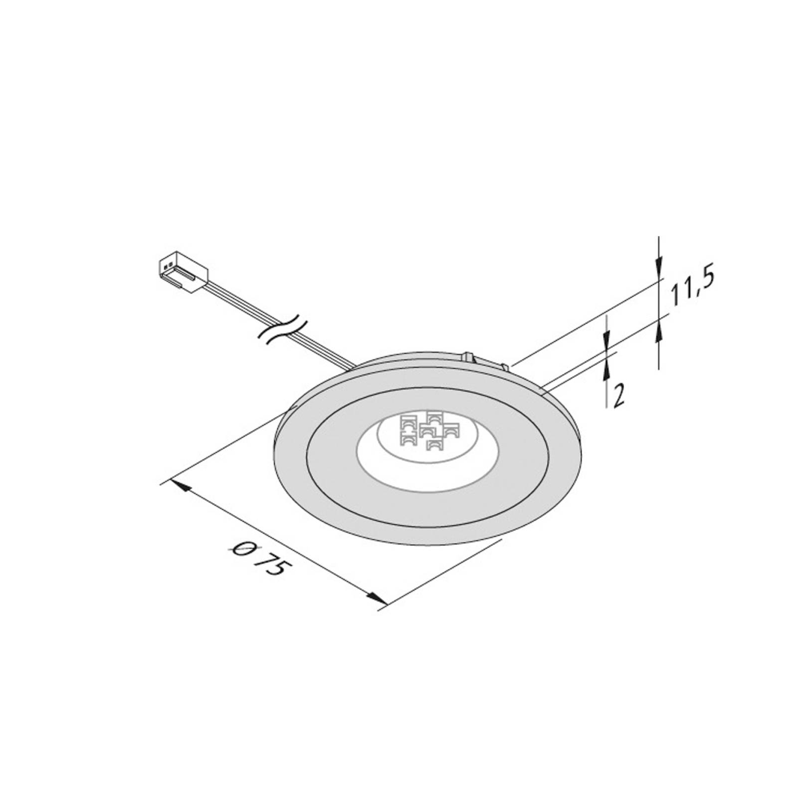 LED-Möbeleinbaustrahler AR 68 4W schwarz 4.000K von Hera