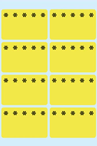 HERMA 3771 Tiefkühletiketten, 48 Stück, 26 x 40 mm, 8 pro Bogen, selbstklebend, matt, blanko Papier Gefrieretiketten zum Beschriften, Klebeetiketten Aufkleber für Gefriergut, gelb von HERMA