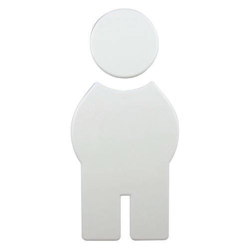 WC-Beschilderung "Mann" | Nylon | weiß | Höhe: 150 mm | selbstklebend | 1 Stück von HEWI