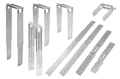 HEXIM Direktabhänger 75-250mm für CD 60/27 & Holzlattung Trockenbau Rigips Deckenabhänger (50 Stück, 150mm) 15cm Deckenprofil Decken Vorsatzschalen von HEXIM