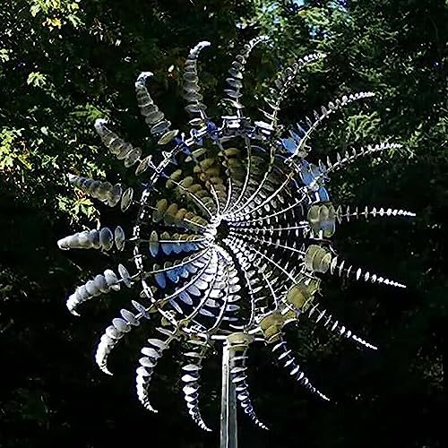 HEZHU Einzigartige und magische Metall Windmühlen Garten Wind Spinner WindfängerDekor von HEZHU