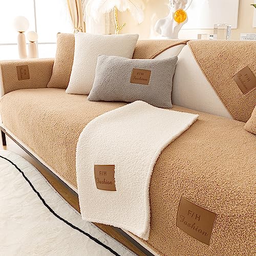 HGTRH Sofa üBerzug L Form Groß Ecksofa, Sofabezug 3 Sitzer Ohne/mit Armlehne, Weicher Plush SofaüBerwüRfe Couch üBerzug Sofaschutz, rutschfest Langlebig Waschbar Sofahusse von HGTRH