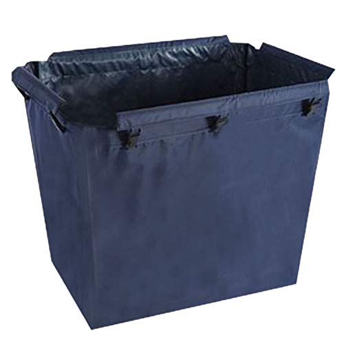 HH- Wäschesortierer Leinen-Trolley-Tasche mit Kunststoffschnalle, Wäschekorb Tasche für Wäschekarte Korb, Hotel Service Tabelle, Reinigungswagen, Grosse Kapazität (Color : Blue) von HH-