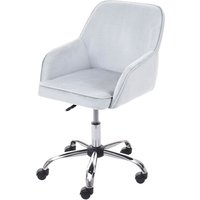 Bürostuhl HHG 582, Schreibtischstuhl Chefsessel Drehstuhl, Retro Design Samt grau - grey von HHG
