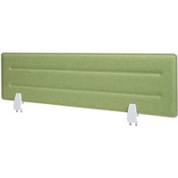 Tischtrennwand HHG 947, Büro-Sichtschutz Schreibtisch Pinnwand, Klemmen Stoff/Textil mit Prägung 100x30cm grün - green von HHG