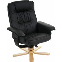 Neuwertig] Relaxsessel Fernsehsessel Sessel ohne Hocker H56 Kunstleder schwarz - black von HHG