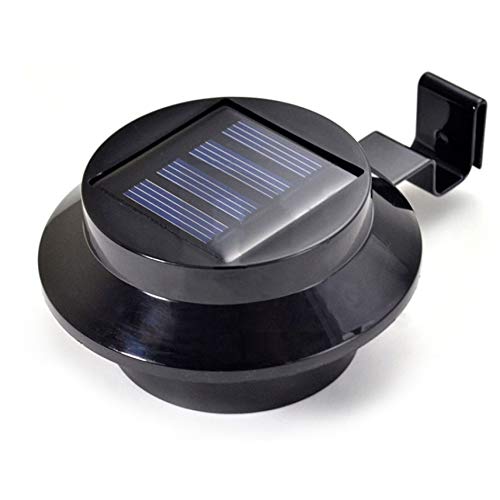HI LED Solar Dachrinnenleuchten 2 Stück schwarz Zaunleuchten Wegeleuchten von Haushalt International