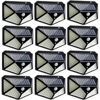 Solarlampen 100LED IP65 Wasserdicht Outdoor - 12er Pack von HIGHSAM