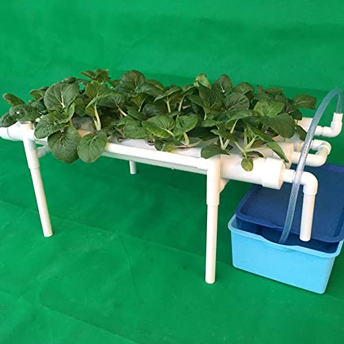 Hydroponic Grow Kit, 36 Löcher 4 Rohre Einlagig Schichten PVC Wasserkulturgärten Grow Set Gemüse Blumen Bildungs-Hydroponics-System mit Wasserpumpe für Hydroponische, Erdlose Pflanzenanbau-Systeme von HINOPY