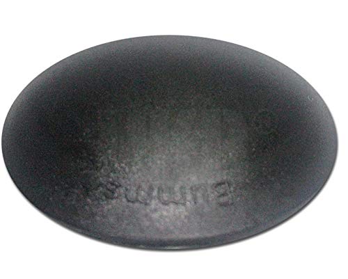 HKB ® 1 Stück BUMMS Türstopper, Türpuffer, Ø 60 mm Höhe: 15 mm, schwarz, aus Kunststoff, mit Klebefläche, Originalprodukt von Hersteller Hansi Siebert, Artikel-Nr. 50358 von HKB