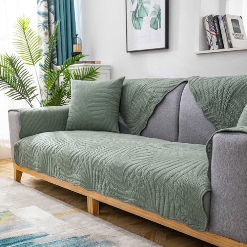 HLTQL Sofabezug 1 2 3 4 Sitzer Sofaschoner rutschfest Couchbezug L Form Waschbarer Dekor Perim Sofa Decken Sofaschutz Katze Hund Decke Doppelseitiger Gesteppter(#31,90x180cm) von HLTQL