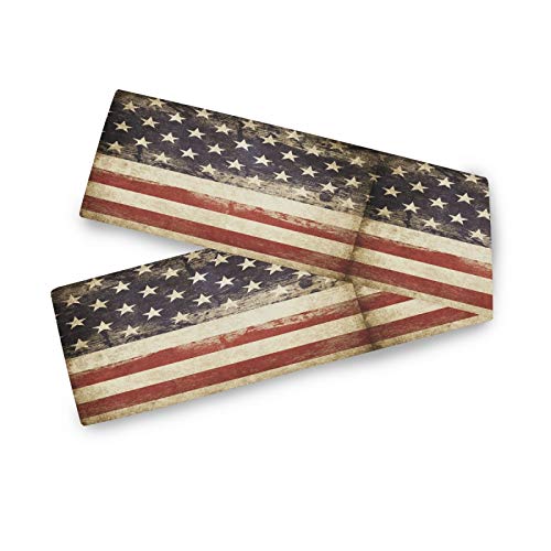 HMZXZ Tischläufer Amerikanisch USA Flagge Star Table Runner Tischdecke Deckel für Hochzeit Party Familie Küche Decor, 13x90 inch von HMZXZ