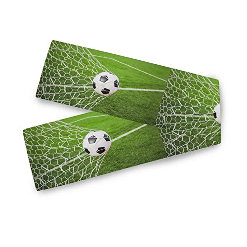 HMZXZ Tischläufer Sport Ball Fußball Field Table Runner Tischdecke Deckel für Hochzeit Party Familie Küche Decor, 13x70 inch von HMZXZ