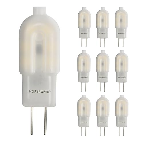 HOFTRONIC - 10X G4 LED Glühbirne - 1,5 Watt 140 Lumen - 2700K Warmweiß - 12 Volt - Ersetzt 13 Watt - T3 Halogeen - G4 leuchtmittel - G4 Fassung (T3) von HOFTRONIC