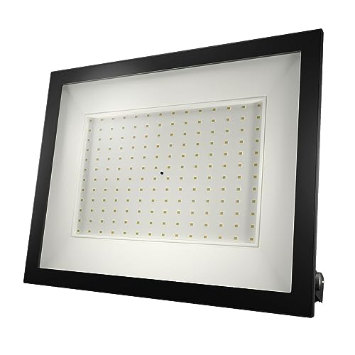 HOFTRONIC - LED Fluter Lumos - 150 Watt 15200 Lumen - 4000K Neutralweiß - Ersetzt 750 Watt - 2 Jahre Garantie - LED Strahler außen Schwarz - IK05 Vandalismusschutz - Ultradünn von HOFTRONIC