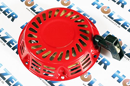 HOLZER Seilzugstarter Seil Zug Starter für 5,5 & 6,5 PS Benzinmotoren und Stromerzeuger/Rot von HOLZER