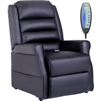 HOMCOM Sessel mit Aufstehhilfe, Massagesessel mit Liegefunktion, Relaxsessel mit USB-Anschluss, Aufstehsessel mit Fernbedienung, Heizfunktion von HOMCOM
