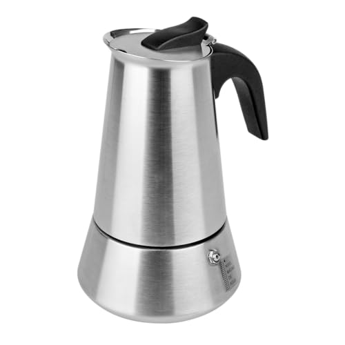 HOME SOLAZZIA Kaffeemaschine aus Edelstahl, Induktion, 6 Tassen, 300 ml, für Espressokocher, geeignet für alle Herdarten, Glaskeramik, Induktion, Gas von HOME SOLAZZIA