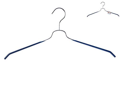 Home Kleiderbügel, Kunststoff, blau/Stahl, 46 x 0.5 x 21 cm von HOME