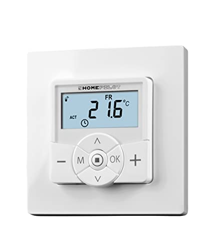 HOMEPILOT Thermostat Premium smart, Wandthermostat mit Funk z. B. für Fußbodenheizung, Unterputz 230V, Smart Home Heizungssteuerung (App, Alexa, Siri & Google Assistant) via Gateway möglich von HOMEPILOT