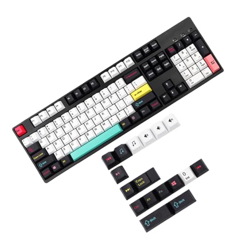 HOMSFOU 2 Sätze À 122 Stück Tastenkappe Tastaturzubehör weiße mechanische Tastatur weiße Tastatur Computertastaturen Tastaturschutz Tastatur-Dekor Japanischer Stil schmücken Pudding pbt von HOMSFOU