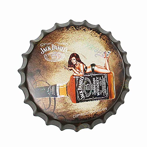 HONGXIN Bier Kronkorken Vintage Metallschild Wohnkultur UP GIRL Motoröl Auto 66 Highway Man Cave Biergarten Zubehör 12" Zoll A0716-33 von HONGXIN