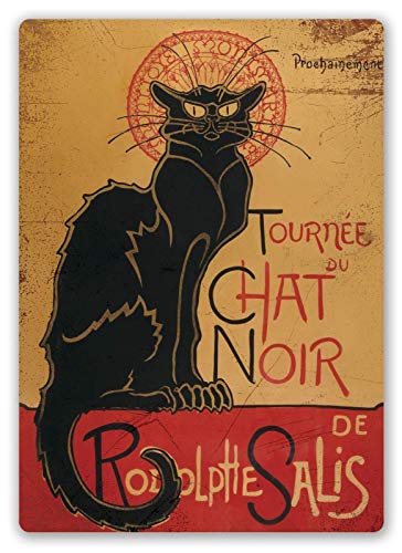 HONGXIN Metall-Blechschild mit Aufschrift "Chat Noir Aristide Bruant", für Zuhause, Bar, Kneipe, Garage, Dekoration, Geschenke, Bier, Eier, Kaffee, Supermarkt, Bauernhof, Garten, Schlafzimmer von HONGXIN