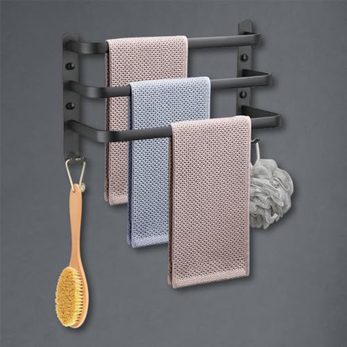 HONPHIER Handtuchhalter Bad 3 Tier Handtuchstange Badezimmer Aluminium Wand-handtuchhalter Handtuchhalter Wandmontage für Badezimmer Küchen Toilette von HONPHIER