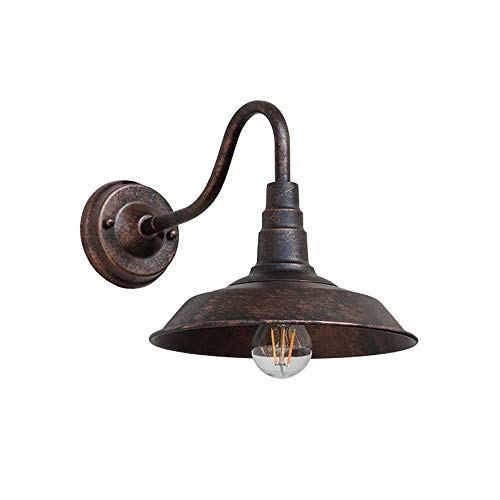 Retro Vintage Außenwandleuchte wasserdichte IP23 Außenlampe Rot Bronze Aluminium Hauswand Laterne Gartenlampe Terrassenleuchte für Hof Zaun Haus Eingängen Tor Balkon Flur von HONY-LIGHT