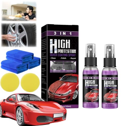 Teepors Car Coating, Teepors Car Coating Spray, Newbeeoo Car Coating Spray, 3 in 1 High Protection Ceramic Coating Spray, Hydrophobic Polish Nano Coating Agent (30ML-2PC) von HOPASRISEE