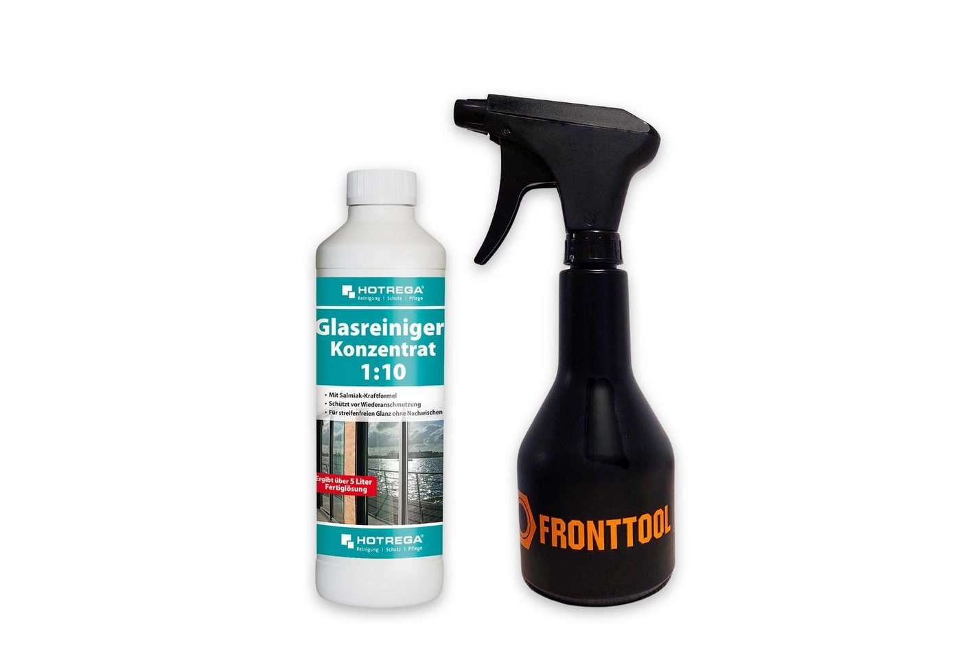 HOTREGA® Glasreiniger Konzentrat 500ml inkl. Sprühflasche 360 Grad 500ml Glasreiniger von HOTREGA®