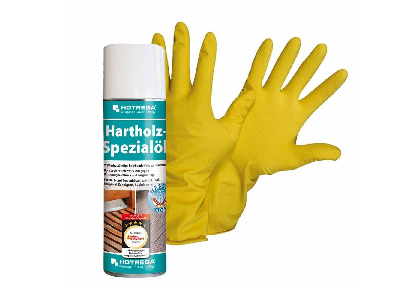HOTREGA® Hartholz Spezialöl 300 ml SET + NITRAS Handschuhe Gr. 10 Pflegeset von HOTREGA®