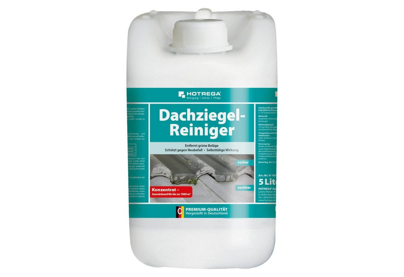 HOTREGA® Dachziegel-Reiniger Konzentrat 5 Liter Universalreiniger von HOTREGA®